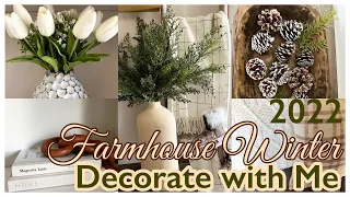 *NEW* WINTER DECORATE WITH ME | MODERN FARMHOUSE DECOR IDEAS 2022 | AFTER CHRISTMAS DECORATING IDEAS