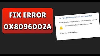 Error 0x8096002A in Windows 10 Fix