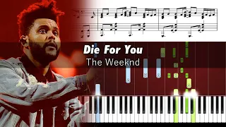 The Weeknd - Die For You - Piano Tutorial with Sheet Music