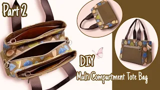Part 2 DIY Cara Membuat Tas/Multi Compartment Tote Bag Tutorial