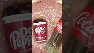 Dr. Pepper vs. Coca Cola Slime #shorts