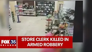 Florida store clerk killed by armed man while on phone with wife
