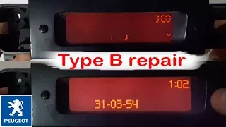 Ремонт дисплея пежо тип Б/Repair of peugeot display type B