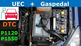 UEC reinigen und Gaspedal ersetzen um DTC P1120 und P1550 zu beheben am Opel Astra H 1.6 TwinPort