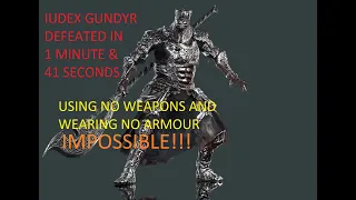 NO WEAPON IUDEX GUNDYR IN 1M41S [WORLD RECORD] - SPEEDRUN CHALLENGE