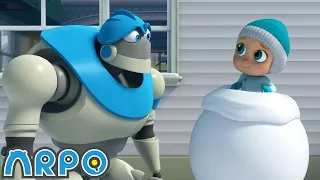 Arpo the Robot | World's Biggest Snowman DISASTER!!! | Funny Cartoons for Kids | Arpo and Daniel