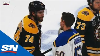 Blues Shake Hands With Bruins At Conclusion of Game 7 Of 2019 Stanley Cup Final