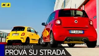 Abarth 595 Competizione VS Smart Forfour Brabus | A 25k euro...la sportiva o la pratica? [ENG SUB]