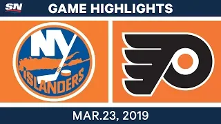 NHL Game Highlights | Islanders vs. Flyers - March 23, 2019