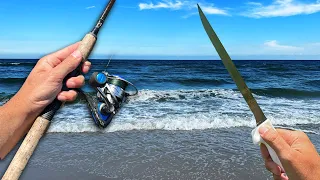 Eating Whatever I Catch! Fishing On The BEACH (Catch and Cook)