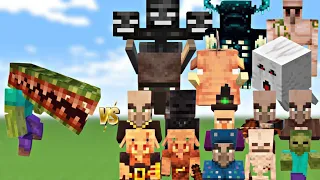 The Minecraft all mobs vs flesh eater fight finally revealed #minecraft #viral