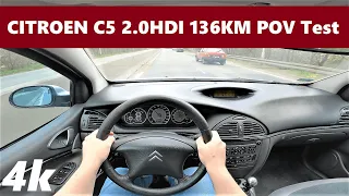 Citroen C5 (2005) 2.0hdi 136KM POV DRIVE Test & Acceleration | S-class comfort for 1000$ ! | 4K #25