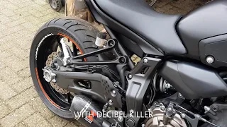 YAMAHA MT 07  Black Widow Exhaust