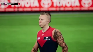 AFL Western bulldogs VS Melbourne Highlights R19 2022 AFL Evolution 2