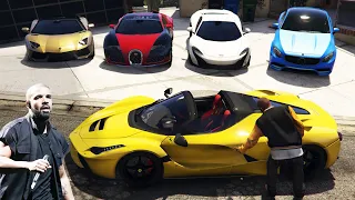 GTA 5 - Stealing Drake's Luxury Cars with Franklin! | (Real Life Cars #28)