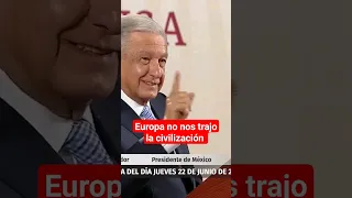 AMLO critica la llegada de europeos #milenioshorts