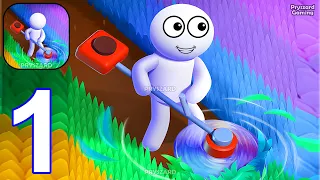 Mow My Lawn - Cutting Grass - Gameplay Walkthrough Part 1 Stickman Lawn Grass Cutter (iOS,Android)