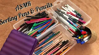 ASMR Sorting Pens & Pencils | No talking