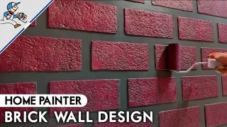 How to Make Fake Brick Wall Design | Detail !नकली ईंट की दीवार का डिज़ाइन कैसे बनाएं
