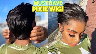 LOOK no further! 👀 The BEST HD #PIXIE LACE FRONT wig on the market! PERFECT, NO EXTRA WORK MUST BUY