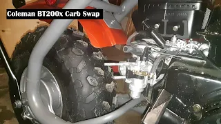 Coleman BT200x Mini Bike Carb Swap