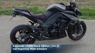 Kawasaki Z1000 Black Edition with Ixil Hyperlow matt black