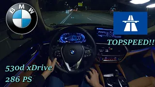 2023 BMW 530d xDrive 286 PS NIGHT POV DRIVE TOPSPEED WÜRZBURG (60 FPS)