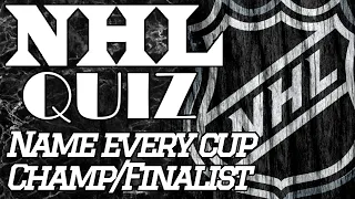 NHL Quiz: NAME EVERY STANLEY CUP CHAMPION, FINALIST, and CONN SMYTHE WINNERS | Sporcle Quiz
