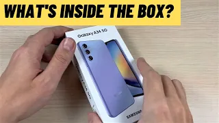 UNBOXING Samsung Galaxy A34 5G Awesome Violet - What's inside the BOX?