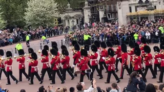 Changing the Guard at Buckigham Palace, April 14th 2017 Good Friday