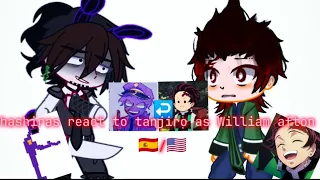 hashiras react to tanjiro as William afton 🇪🇦/🇺🇸