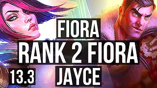 FIORA vs JAYCE (TOP) | Rank 2 Fiora, 6 solo kills, 10/3/5 | KR Challenger | 13.3