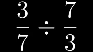 How to Divide Fractions: Example with 3/7 divided by 7/3 | #shorts