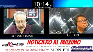 Noticiero Al Máximo Con Oscar Omar Felix, ''Betun'' Vizcarra Y El Chonito #Podcast394