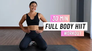 30 Min Intense HIIT Workout For Fat Burn - Full Body Home Workout (No Equipment)