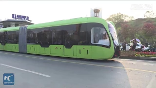 Trackless tram in Hunan, China