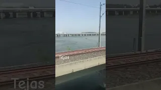 Tejas express crossed cauvery river bridge #shorts #cauvery #water #train #travel #viralvideo #vlog
