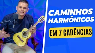 CAMINHOS HARMÔNICOS EM 7 CADÊNCIAS | AULA DE CAVAQUINHO | PROFESSOR DANIEL MARTINS