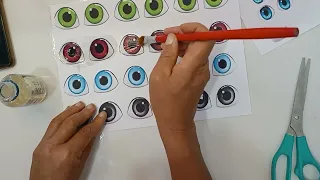 Como fazer olhos resinados para bonecas de pano💥 how to make resin eyes for rag dolls