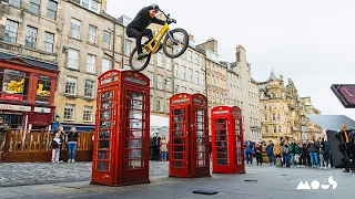 Danny MacAskill putting Mous cases to the test in Edinburgh!