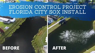 BEFORE & AFTER: Shoreline Erosion Repair at Florida Community Lake