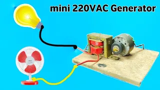 I make 220V mini portable Generator At Home || How To Make Generator