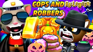 Talking Tom Gold Run Halloween new update 2021 COPS AND ROBBERS EVENT Officer Tom vs Raccoon Boss