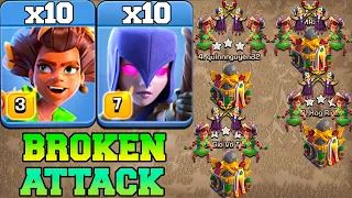 NEW Root Rider With Witch Attack Strategy Th16 BEST Th16 Attack Strategy in Clash of Clans
