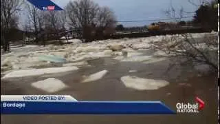 Major flood damage in Quebec