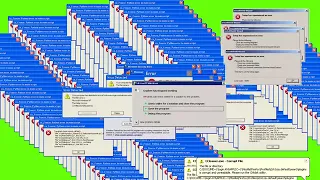 Windows Error effect green screen
