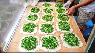 3 Different Ways To Make Scallion Pancakes / 怕蔥的不要看～這蔥量太誇張！3間不同的現做蔥餅製程！- Taiwanese Street Food