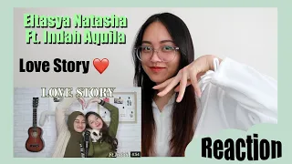 LOVE STORY - Taylor swift Cover By Eltasya Natasha ft. Indah Aqila | REACTION