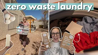 ZERO WASTE LAUNDRY ROUTINE in my new eco home // Kind Laundry Detergent sheets, line drying, & more!