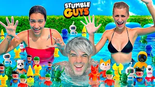 QUIÉN CONSIGA más FIGURAS de STUMBLE GUYS GANA 1000€...RETO de PISCINA!!